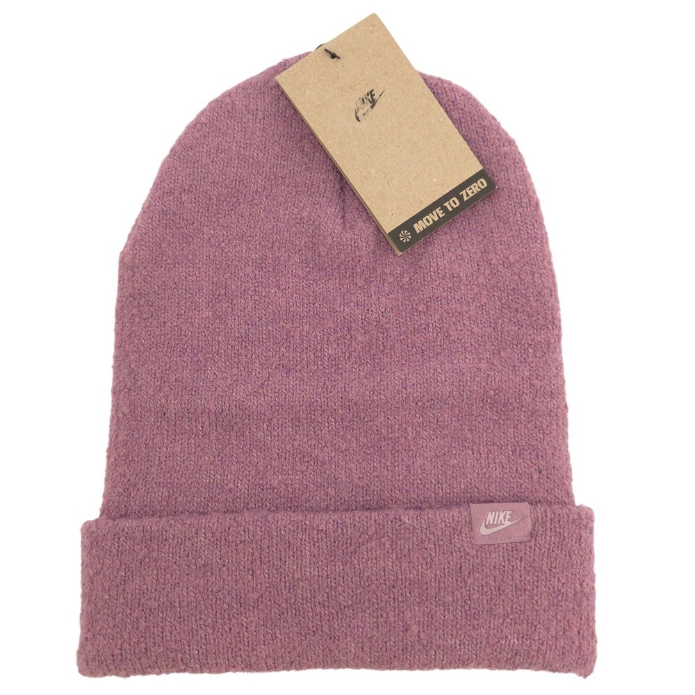 Nike Beanie Hat Adult Unisex Mens Womens One Size Purple Knit Winter Cap NWT